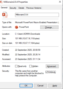 microsoft has blocked macros from running because the source of this file is untrusted