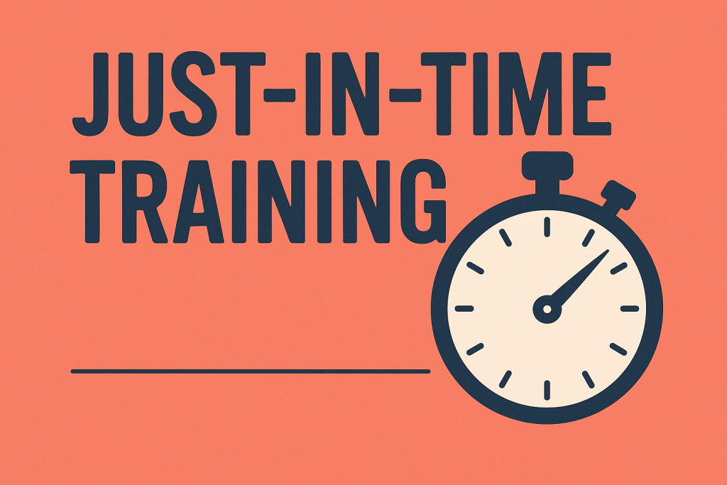 Just in time training