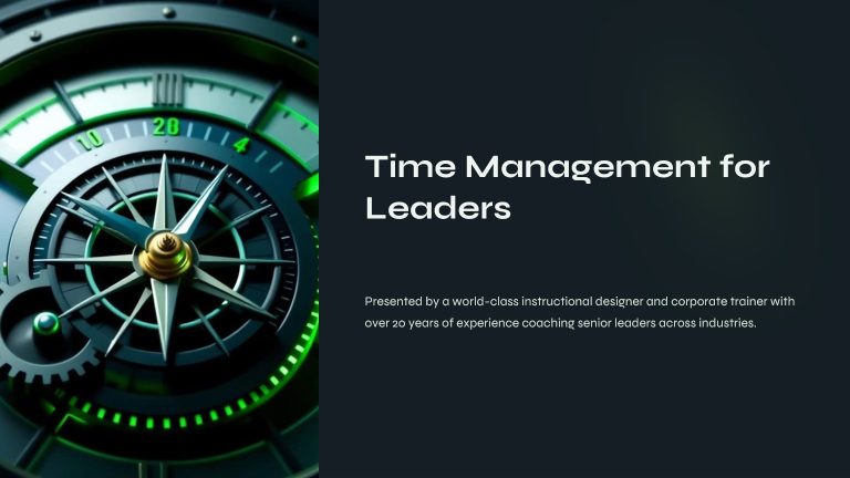Time management for leaders free PowerPoint template download