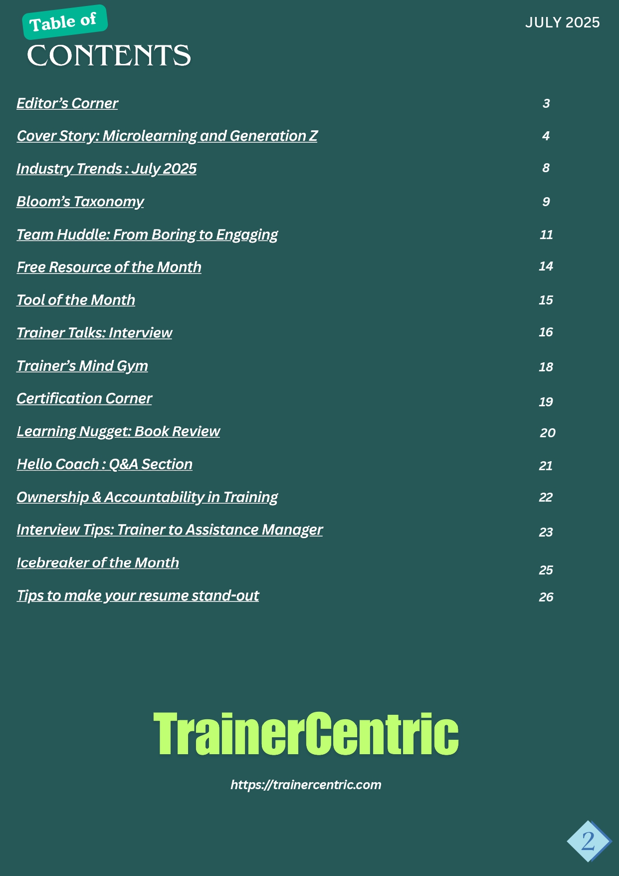 Magazine for Trainers
Training Magazine
L&D Magazine
Best Corporate Magazine
