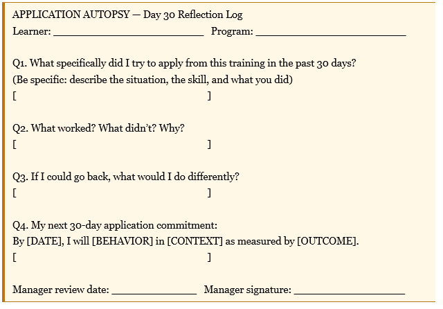 Application Autopsy Reflection Log