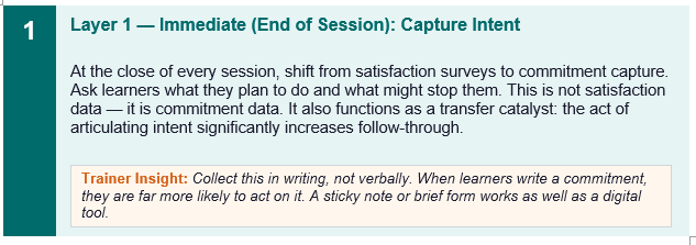 Training Feedback Effectiveness