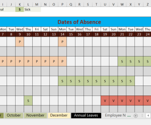 Leave tracker template free download